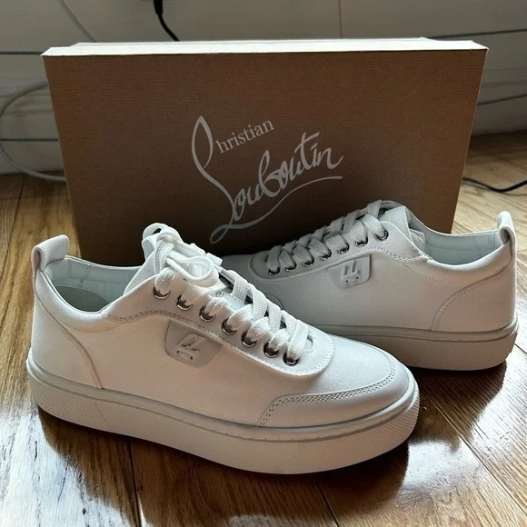 NIB Christian Louboutin Simplerui Leather Sneakers - Picture 4 of 12